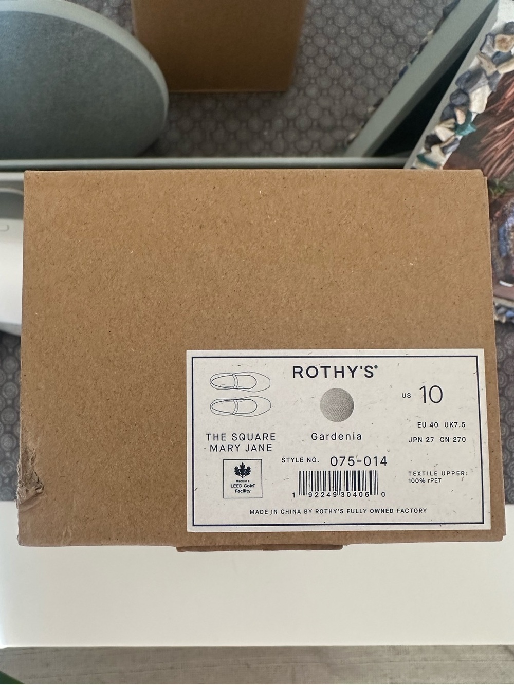 Rothy's The Square Mary Jane - Gardenia White